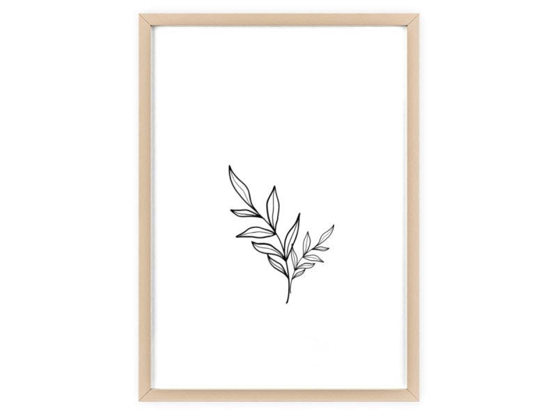 Whitespace - Minimalist Fronds (Frame)